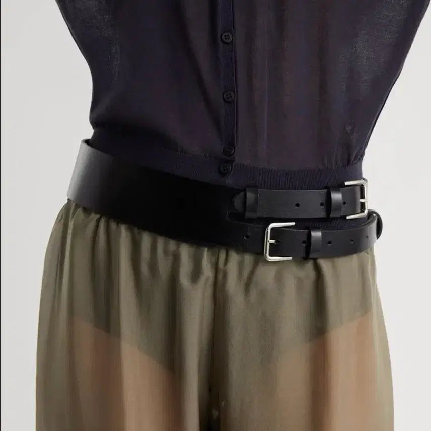 [BUNJANG] Paloma Wool Penelope II Double Belt Black / (새상품)[XS/S] 팔로마울 Penelope II 더블 벨트/블랙