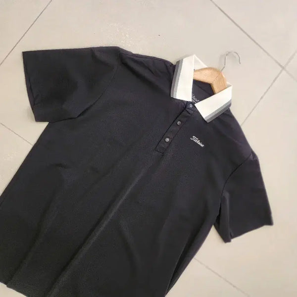 [BUNJANG] Titleist Men's Golf Short Sleeve Polo T-Shirt Black / 남성골프 타이틀리스트 골프 반팔 폴로티 블랙
