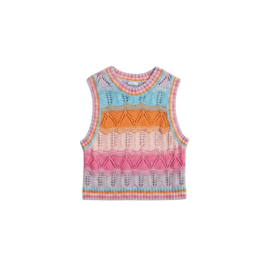 [BUNJANG] Zara Colorful Vest / 여성M/ 자라 알록달록 조끼 베스트 36-149