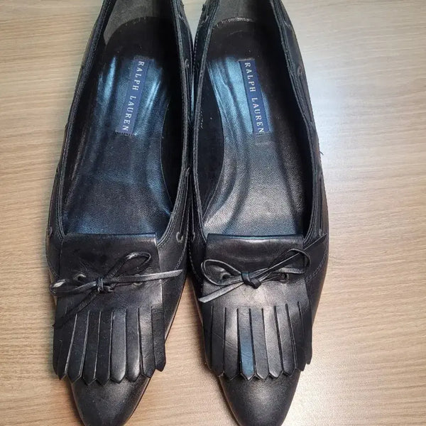 [BUNJANG] Ralph Lauren Black Tassel Loafers Women's Shoes / 랄프로렌 태슬 로퍼 블랙 여성화