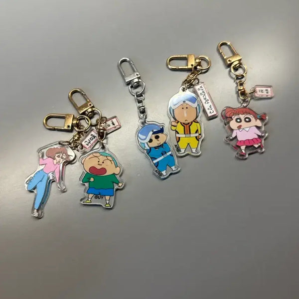 [BUNJANG] Crayon Shin-chan Acrylic Keychain Set / 짱구 아크릴 랜덤 키링 5종 일괄