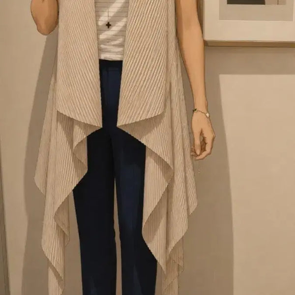 [BUNJANG] Emporio Armani Pleated Cardigan / 새제품정품 아르마니 플리츠가디건