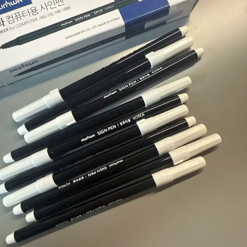 [BUNJANG] Munhwa Ballpoint Pen Set (10 Pens) / 문화 컴퓨터용 사인펜 10개
