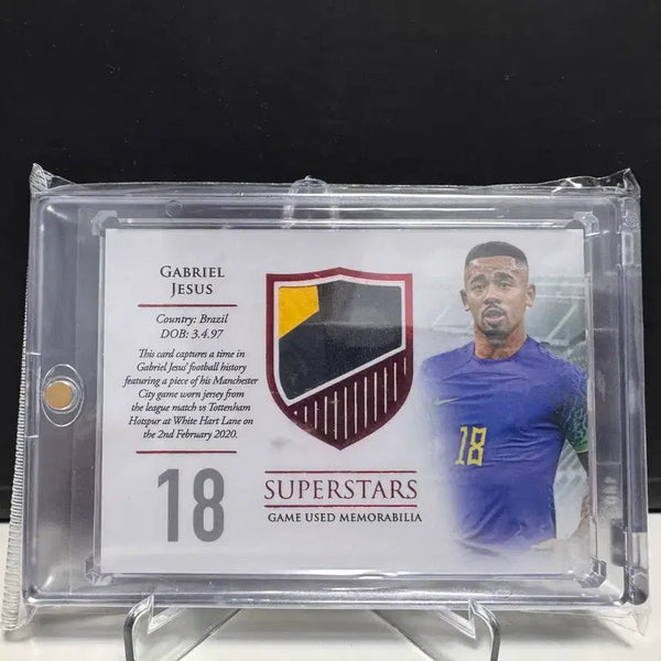 [BUNJANG] Futera Unique Gabriel Jesus Match-Worn Relic Card /4 / 퓨테라 유니크 가브리엘 제주스 실착 렐릭카드 4한정
