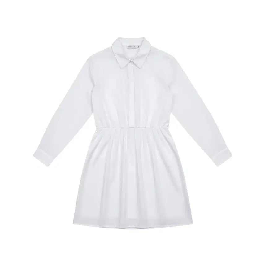 [BUNJANG] Shinya White Long Sleeve Shirt Dress (Women's S) / 여성S / 신야 화이트 긴팔 셔츠원피스WT 12-38