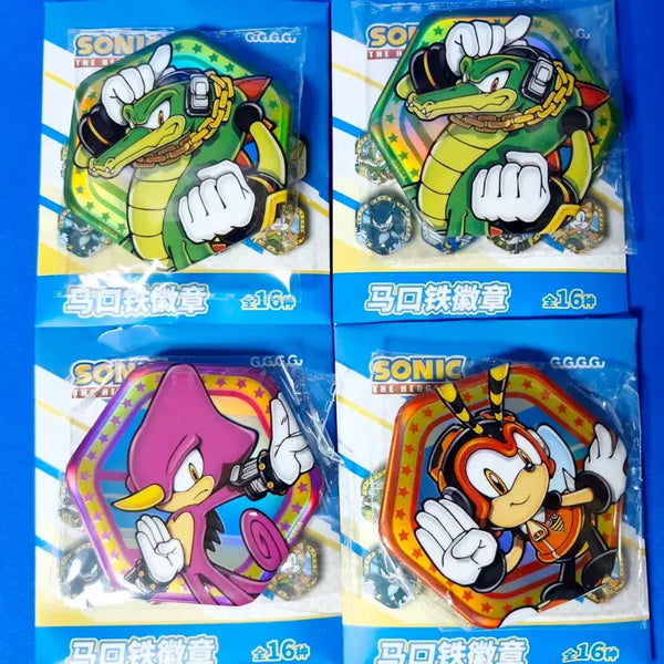 [BUNJANG] Sega Sonic the Hedgehog Chaotic Characters Vector Espio Charmy Hologram Can Badge / 소닉 팀 카오틱스 벡터 에스피오 챠미 캔뱃지 공식 굿즈 세가