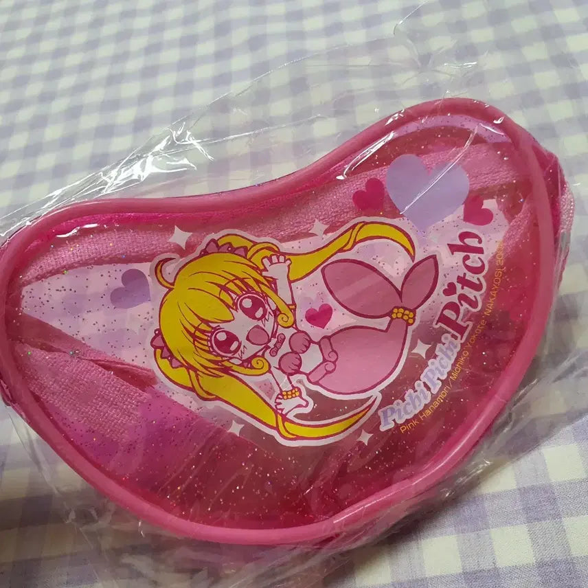 [BUNJANG] Peach Peach Pitch Heart Pouch Case Holder Nakayoshi Appendix Anime / (미사용) 피치피치핏치 하트 파우치 케이스 보관함 고전 나카요시 부록 애니