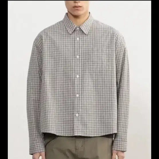 [BUNJANG] Begin202 Crop Check Shirt [Fog Beige] Size 2 / 비긴202 크롭 체크셔츠 [포그 베이지] 2
