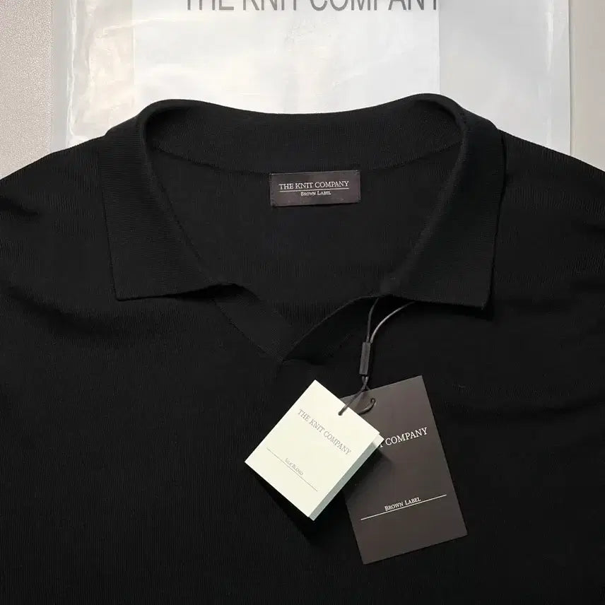[BUNJANG] The Knit Company Rhys Silk Polo Shirt XL Onyx Black / 더니트컴퍼니 실크 폴로 카라티 정가 21.9만 판매