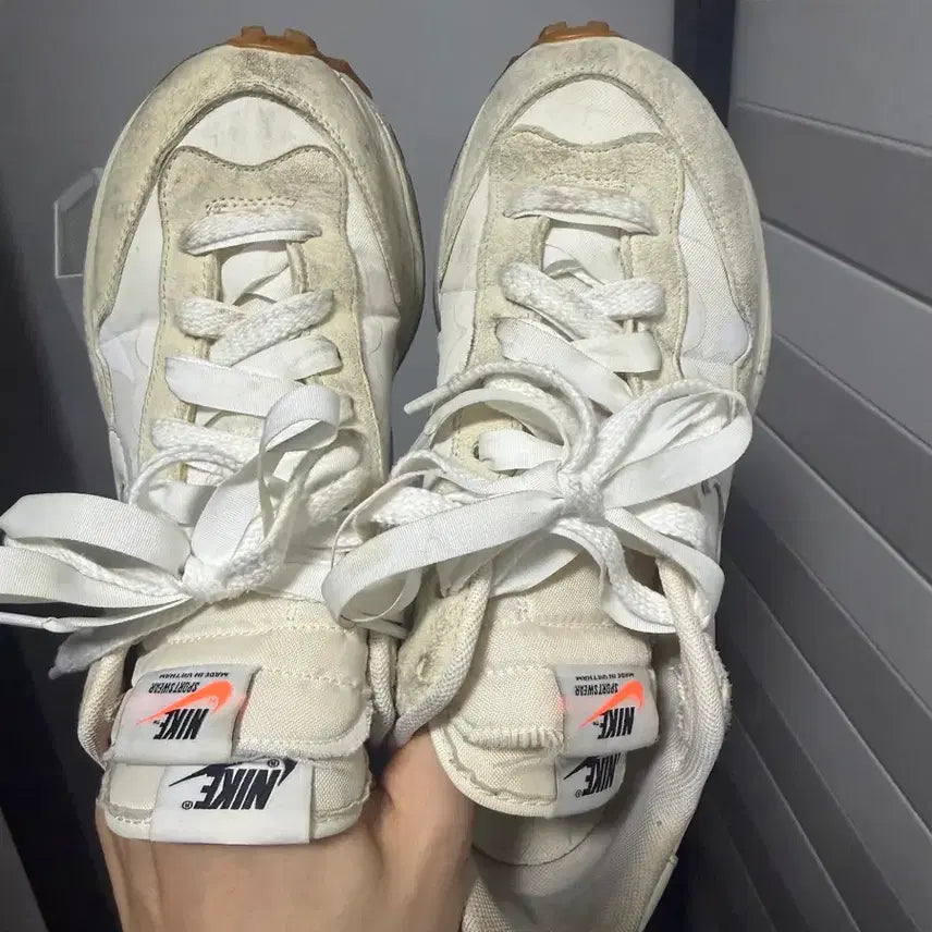 [BUNJANG] Nike x Sacai Vaporwaffle White Gum 255 / 나이키 X 사카이 베이퍼와플 화이트 안 검 255