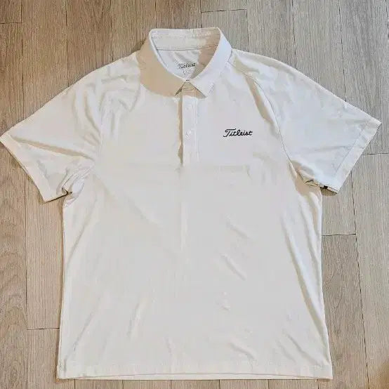 [BUNJANG] Titleist Ivory Short Sleeve Golf Wear (Size 100) / 타이틀리스트 아이보리 반팔 골프웨어  100 가슴단면 53