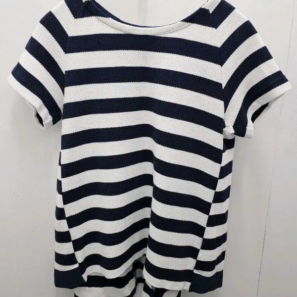 [BUNJANG] Massimo Dutti Striped Knit Short Sleeve T-Shirt / 마시모두띠 스트라이프 니트 반팔 티셔츠