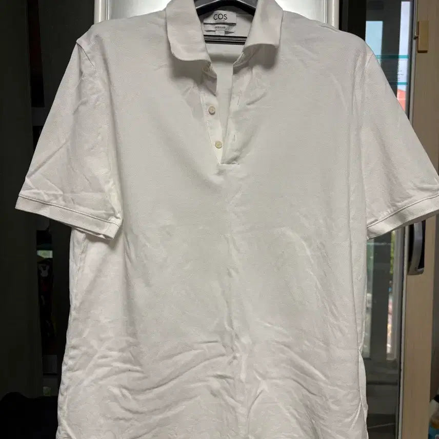 [BUNJANG] COS White Collared T-Shirt - Size M / Cos 화이트 카라티 M