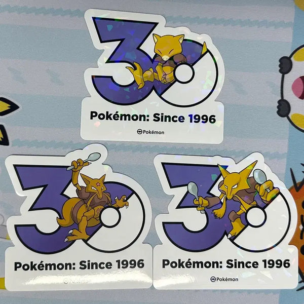[BUNJANG] Pokemon 30th Anniversary Logo Stickers (Kecleon, Yanma, Hypno) / [포켓몬 30주년 기념 로고스티커]케이시 윤겔라 후딘