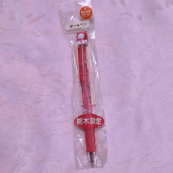 [BUNJANG] Sanrio Strawberry Bear Kitty Ballpoint Pen & Strap / 딸기곰 키티 볼펜 키티스트랩 고전 키티 샤프 빈티지