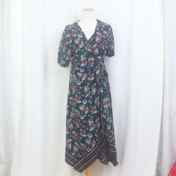 [BUNJANG] SOUP Women's Floral Wrap Maxi Dress - Size 66 / [정품] 숲(SOUP) 여성 플로럴 랩 원피스 (66 ) 상상샵