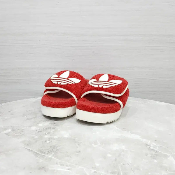 [BUNJANG] Gucci x Adidas GG Platform Sandals Slides Red Size 5 (Ref: 702412) / 5 / 구찌 X 아디다스 GG 플랫폼 샌들 슬리퍼 레드 702412