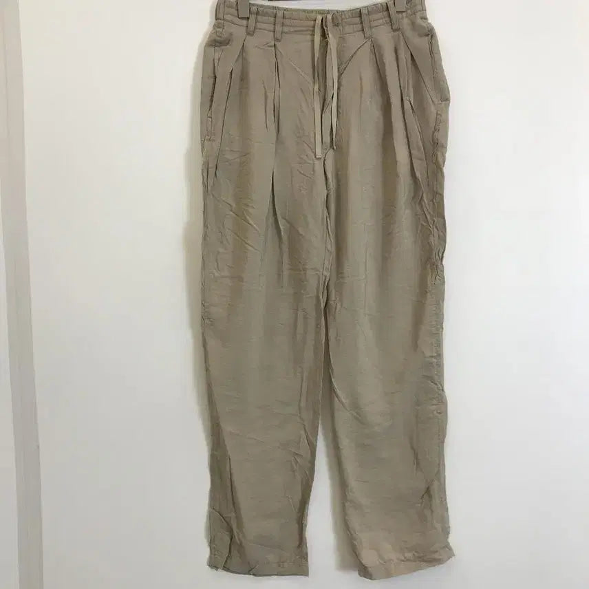 [BUNJANG] Insilence Drape Loose Fit Pants Beige S / 인사일런스 드레이프 루즈핏 팬츠 [S]