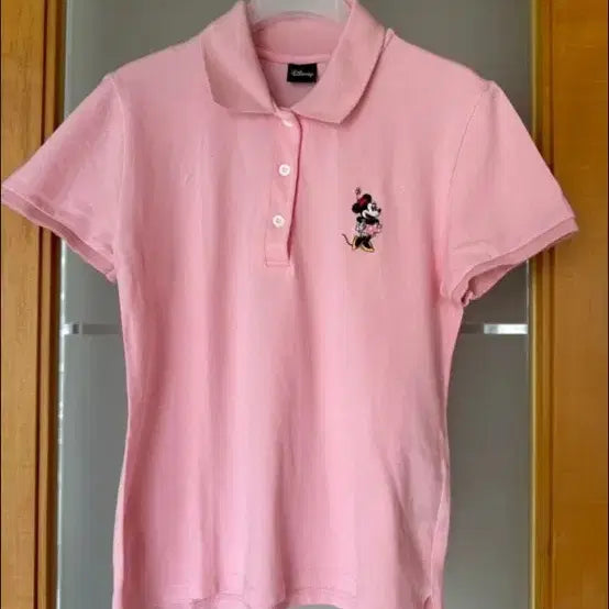 [BUNJANG] Disney Pink Polo T-Shirt / 디즈니 분홍 폴로 티셔츠