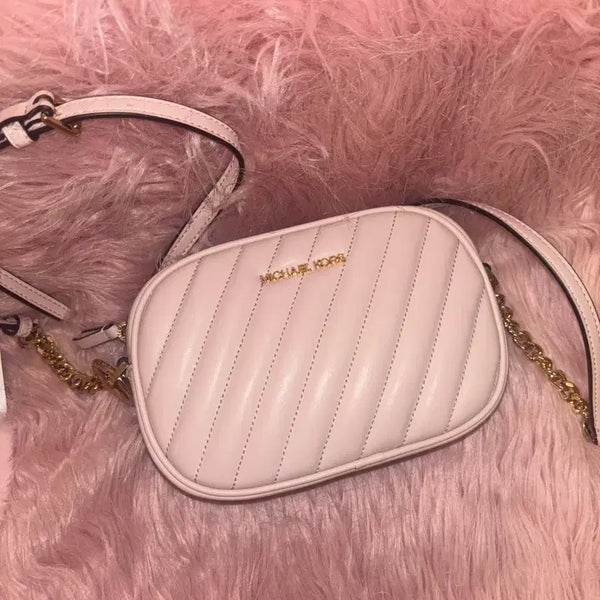 [BUNJANG] Michael Kors Quilted Crossbody Bag Pink / 마이클코어스 퀼팅 크로스백 핑크백
