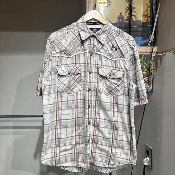 [BUNJANG] Harley-Davidson Plaid Western Snap Shirt / Harley-Davidson Plaid Western Snap Shirt
