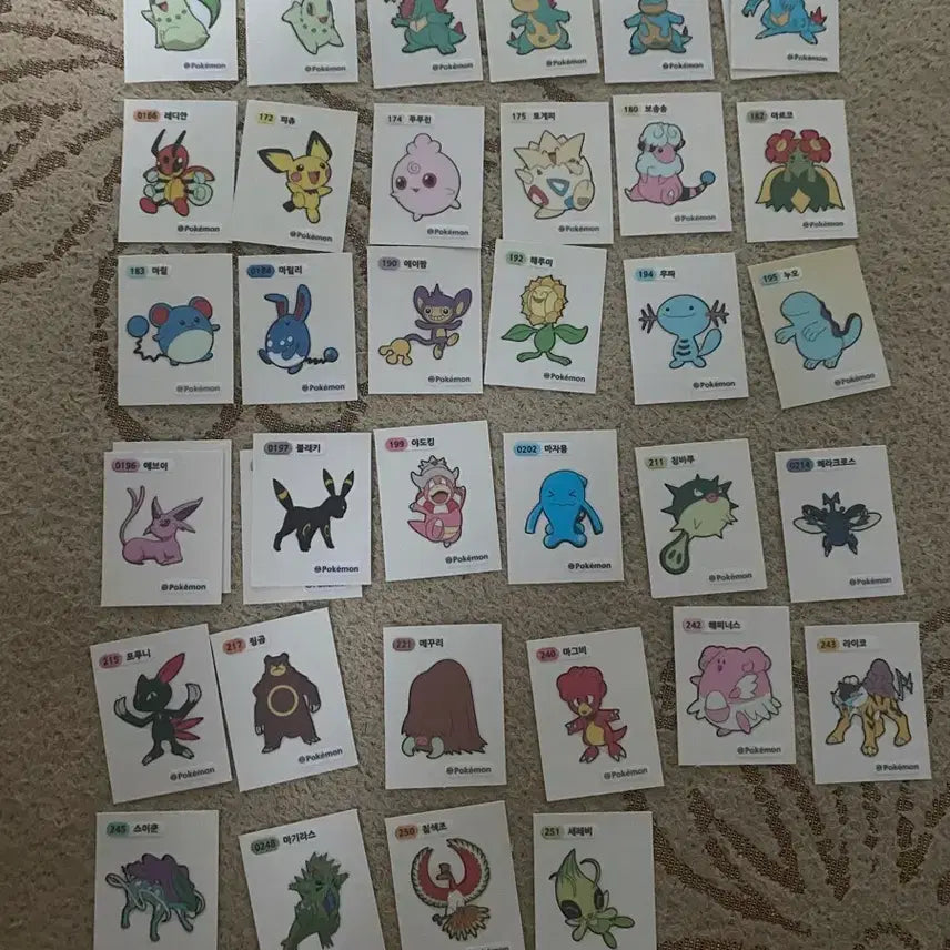[BUNJANG] Pokemon Stickers Gen 2 / 포켓몬띠부씰 2세대 교환및 판매
