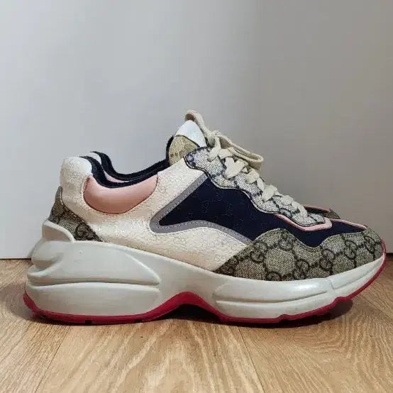 [BUNJANG] Gucci Rhyton Pink Sole Sneakers / (37.5/245)구찌 라이톤 핑크솔 스니커즈 운동화