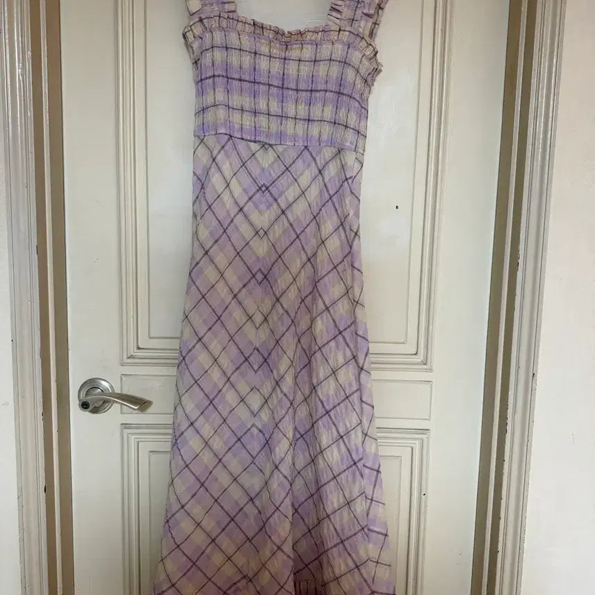 [BUNJANG] GANNI Pleated Shirring Long Dress / 가니 플리츠 셔링 롱원피스