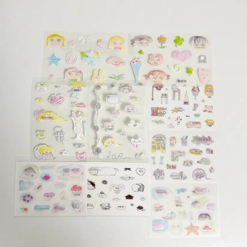 [BUNJANG] Zinzoo Sticker Set 9 Types / 진주 zinzoo 스티커 세트 9종