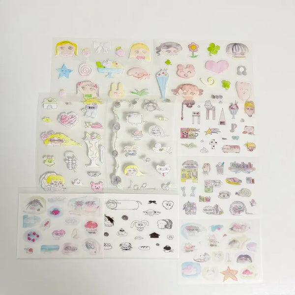 [BUNJANG] Zinzoo Sticker Set 9 Types / 진주 zinzoo 스티커 세트 9종