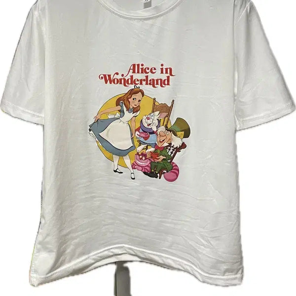 [BUNJANG] Alice in Wonderland White T-shirt / 이상한 나라의 앨리스 흰색 티셔츠