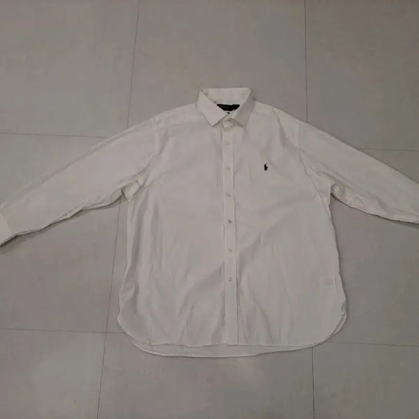 [BUNJANG] Polo Ralph Lauren White Men's Long Sleeve Shirt / 폴로 랄프로렌 화이트 셔츠 남성 긴팔