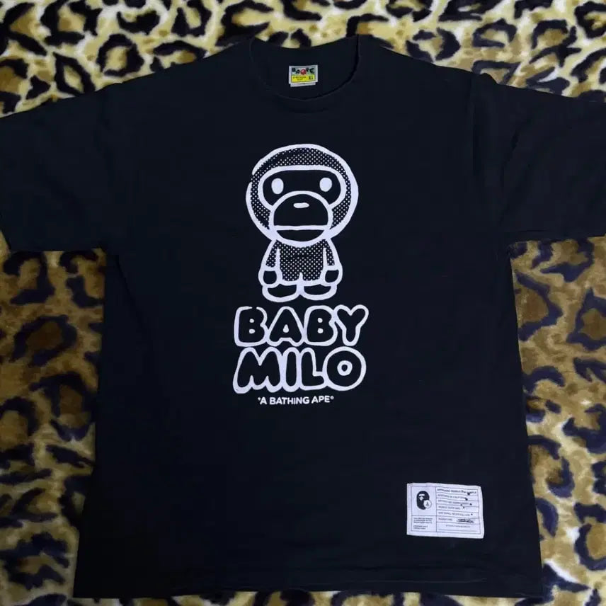 [BUNJANG] BAPE Joshua Vides Baby Milo Short Sleeve T-Shirt Black / 베이프 조슈아 비데스 베이비 마일로 반팔 티셔츠 블랙