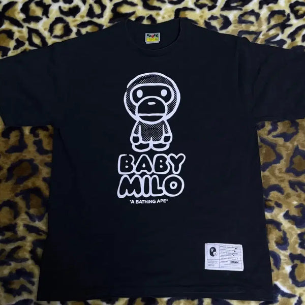 [BUNJANG] BAPE Joshua Vides Baby Milo Short Sleeve T-Shirt Black / 베이프 조슈아 비데스 베이비 마일로 반팔 티셔츠 블랙