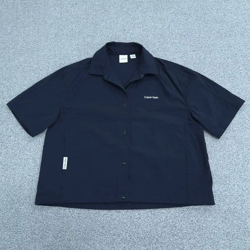 [BUNJANG] Calvin Klein Short Sleeve Jacket Shirt / S 캘빈클라인 반팔 자켓 셔츠 | 0521B05