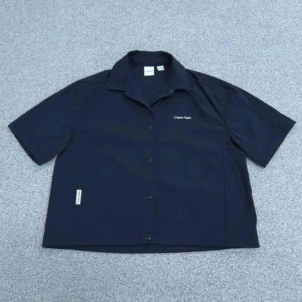[BUNJANG] Calvin Klein Short Sleeve Jacket Shirt / S 캘빈클라인 반팔 자켓 셔츠 | 0521B05
