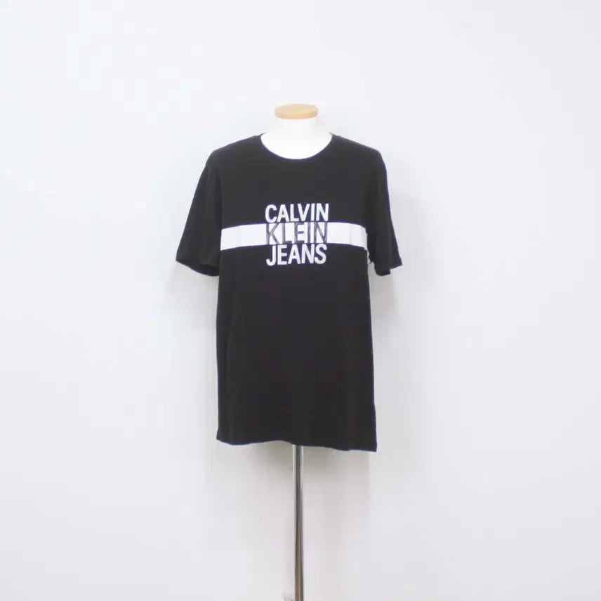 [BUNJANG] Calvin Klein Men's Cotton Crew Neck T-Shirt Black L (105) / [정품]캘빈클라인 남성 라운드티 반팔 L(105)size 정인샵