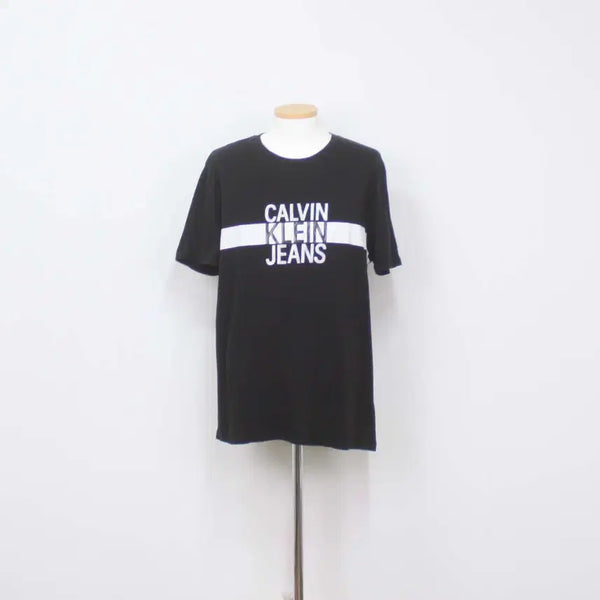 [BUNJANG] Calvin Klein Men's Cotton Crew Neck T-Shirt Black L (105) / [정품]캘빈클라인 남성 라운드티 반팔 L(105)size 정인샵