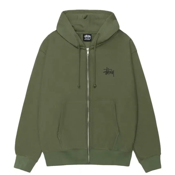 [BUNJANG] Stussy Basic Hoodie Zip-up Olive S / 스투시 베이직 후드집업 올리브 s