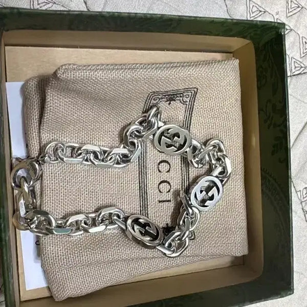 [BUNJANG] Gucci Silver Double G Chain Bracelet / 구찌 실버 팔찌