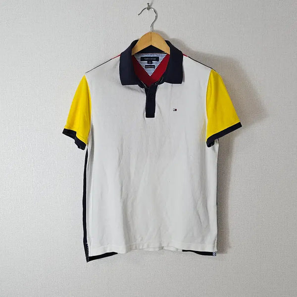 [BUNJANG] Tommy Hilfiger Colorblock Polo T-Shirt - Size L / 타미힐피거 폴로 반팔 카라티 pk 피케티 컬러블럭 L