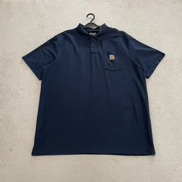 [BUNJANG] Carhartt Navy Short Sleeve Polo T-Shirt XXL / 칼하트 네이비 반팔카라티 XXL