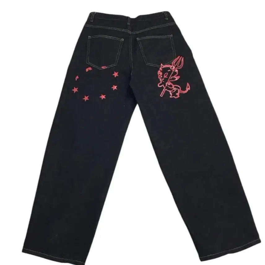 [BUNJANG] Retrievers Club LIL DEVIL Wide Denim Pants Size L / (새상품) 리트리버클럽 LIL DEVEL 와이드 데님 팬츠 L size