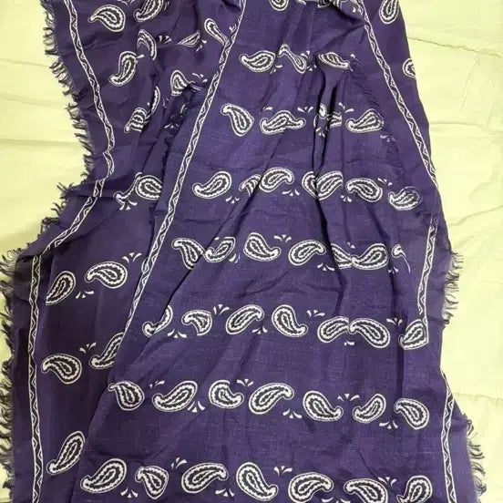 [BUNJANG] Kapital Paisley Pattern Scarf Navy / 캐피탈 페이즐리 패턴 스카프
