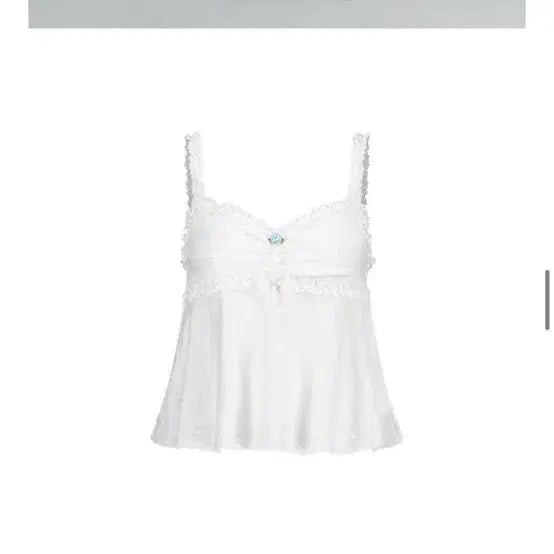 [BUNJANG] As If Calli Flower Lace Sleeveless Top / 애즈이프캘리 플라워 레이스 슬리브리스
