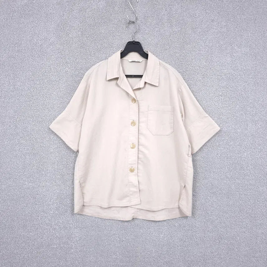[BUNJANG] Derek Lam 21SS Linen Button Summer Short Sleeve Jacket (Size 66-77) / 데렉램 21SS 여성 린넨 버튼 썸머 반팔 자켓 66-77