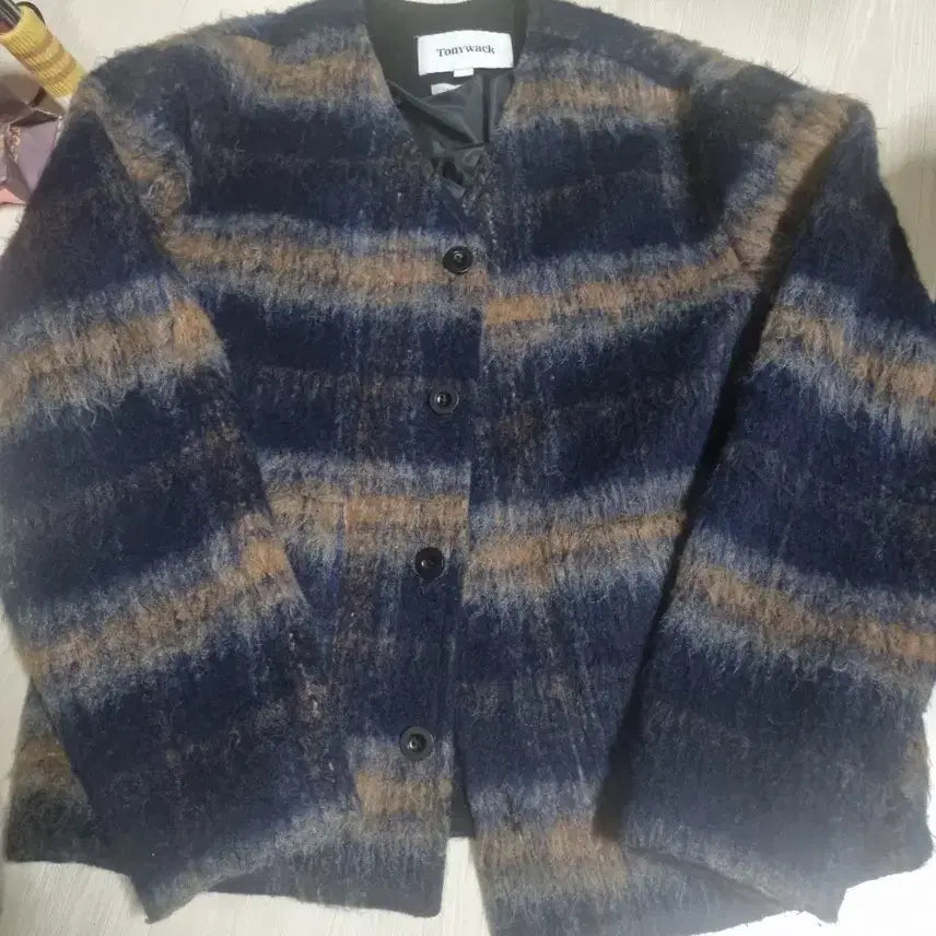 [BUNJANG] Tonywack Japanese Mohair Cardigan Blue 48 / 토니웩 재패니즈 모헤어 블루종 가디건 48 m
