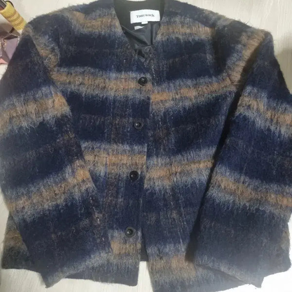 [BUNJANG] Tonywack Japanese Mohair Cardigan Blue 48 / 토니웩 재패니즈 모헤어 블루종 가디건 48 m