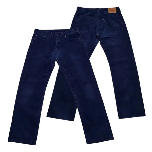 [BUNJANG] Levi's 505 Navy Corduroy Pants W32 L34 / (32x34) 화이트탭 리바이스 505 네이비 코듀로이 팬츠
