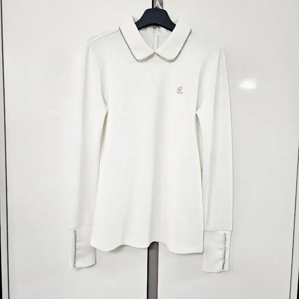 [BUNJANG] Fair Liar Women's Golf T-Shirt XS White Cubic Detail / 페어라이어 여성티.XS사이즈